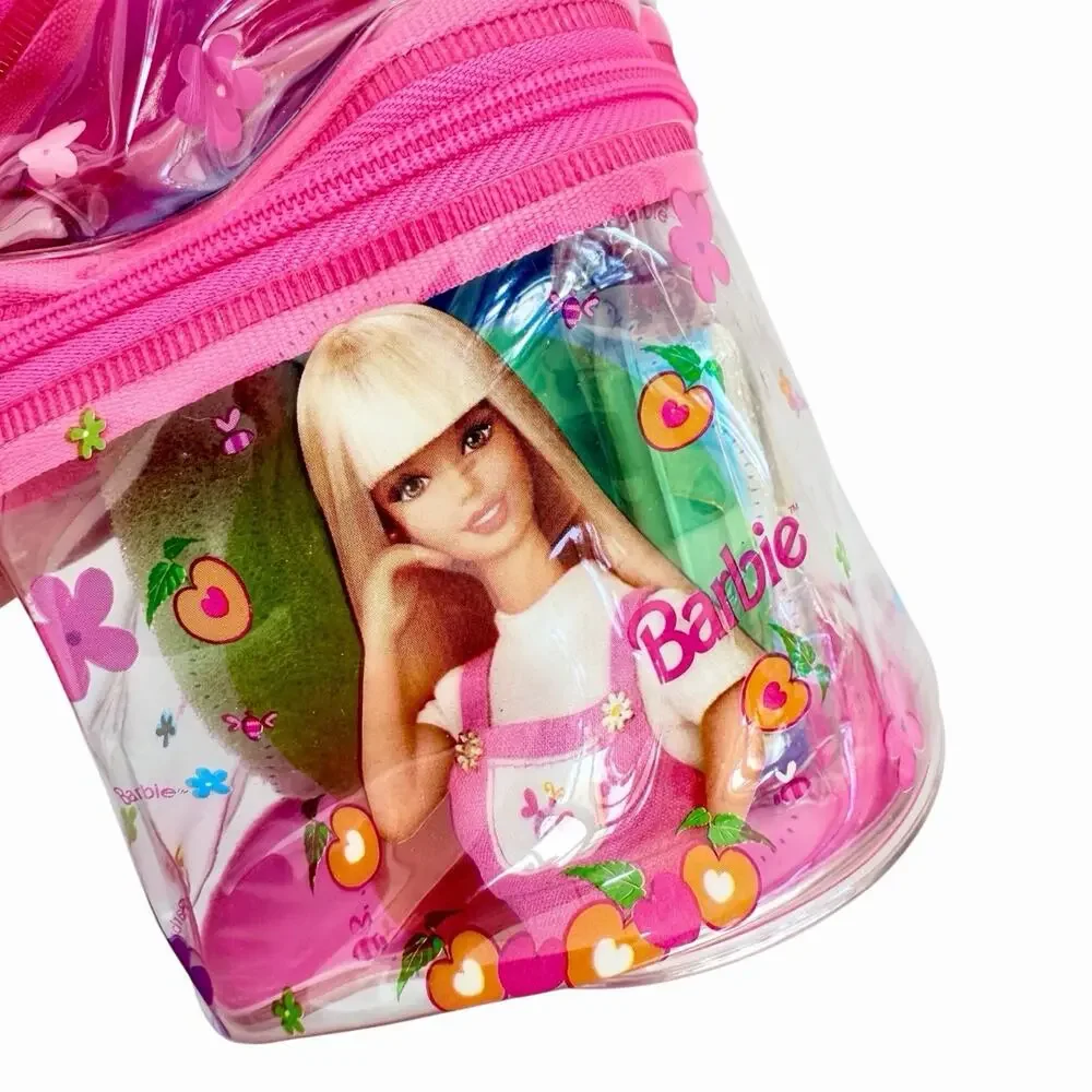 VTG 1998 Barbie Clear Double Decker Cosmetic Bag Case Sealed Deadstock New 90s